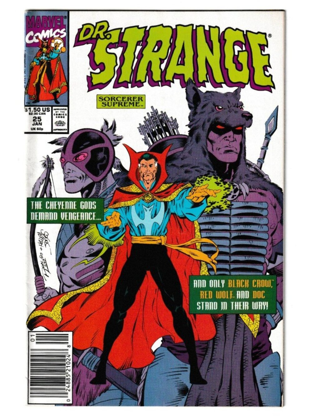 Vintage Marvel Comics Doctor Strange Sorcerer Supreme #25 Comic Book